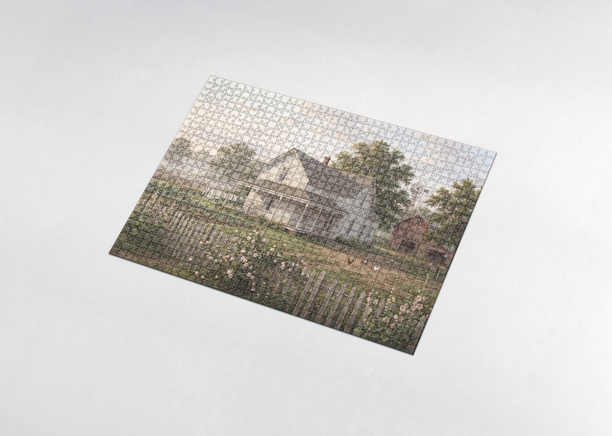 Farmhouse in the Morning Light jigsaw puzzle - assembled puzzle