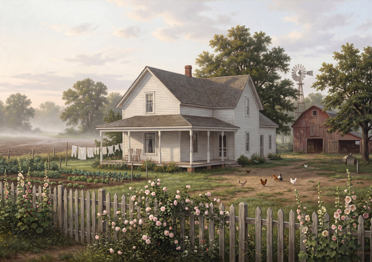 Farmhouse in the Morning Light jigsaw puzzle
