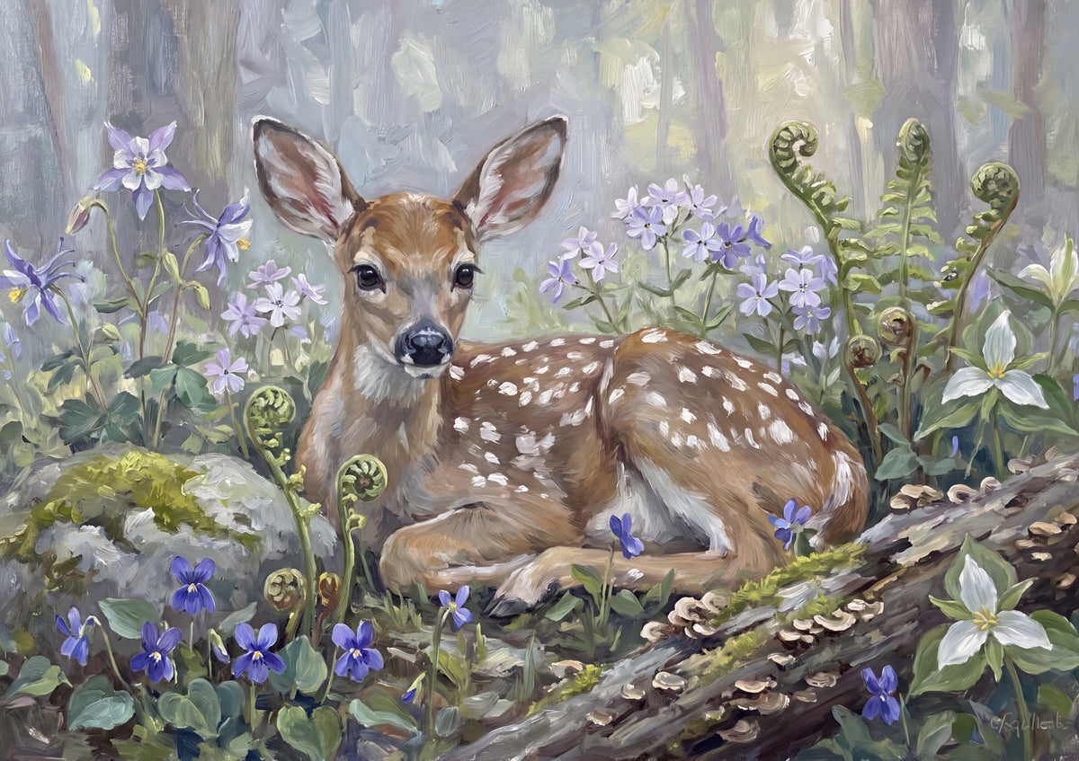 Fawn in the Spring Wildflowers jigsaw puzzle