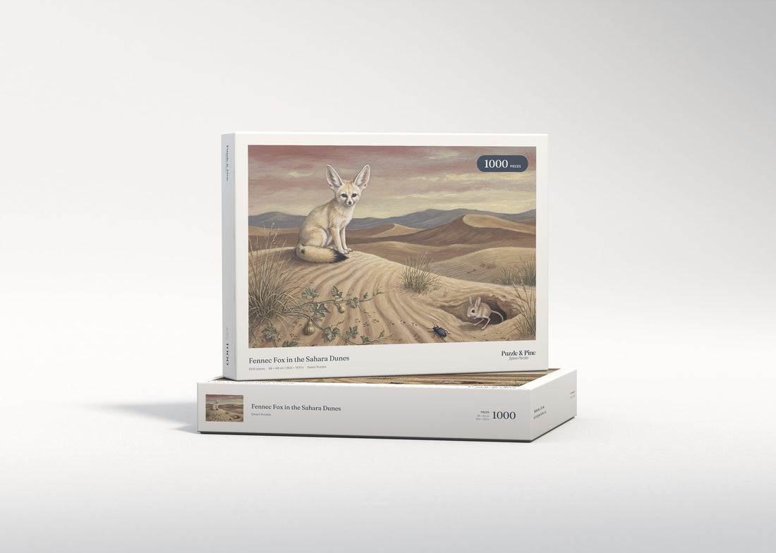Fennec Fox in the Sahara Dunes jigsaw puzzle - gift box