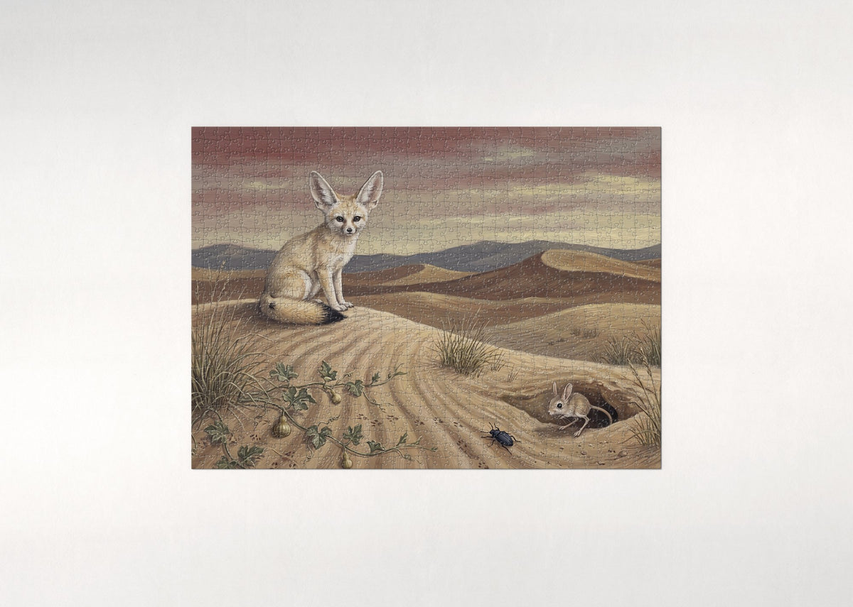 Fennec Fox in the Sahara Dunes jigsaw puzzle - flat puzzle