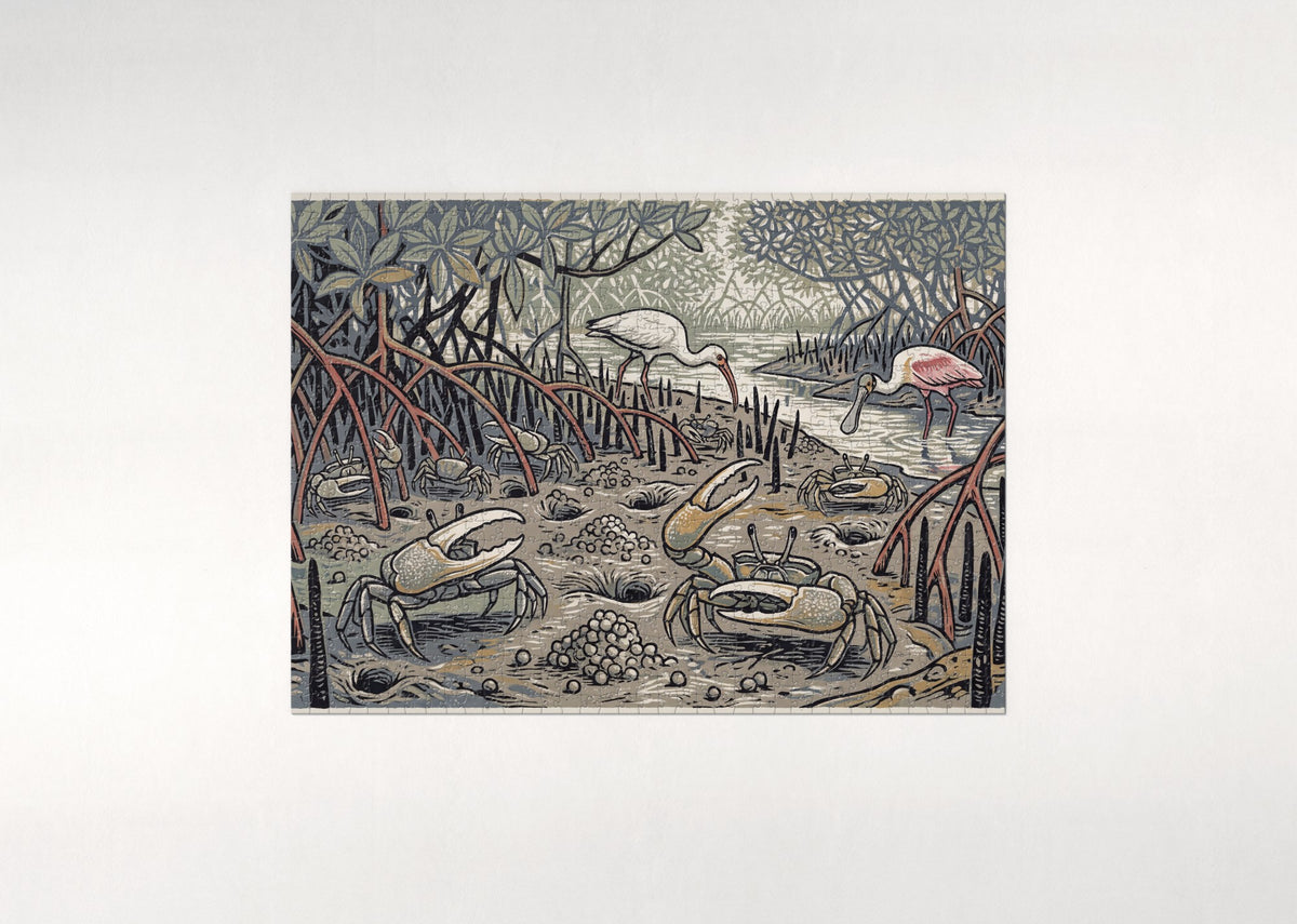 Fiddler Crabs in the Mangroves jigsaw puzzle - flat puzzle