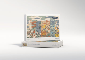 Fifty State Birds and Flowers of America jigsaw puzzle - gift box