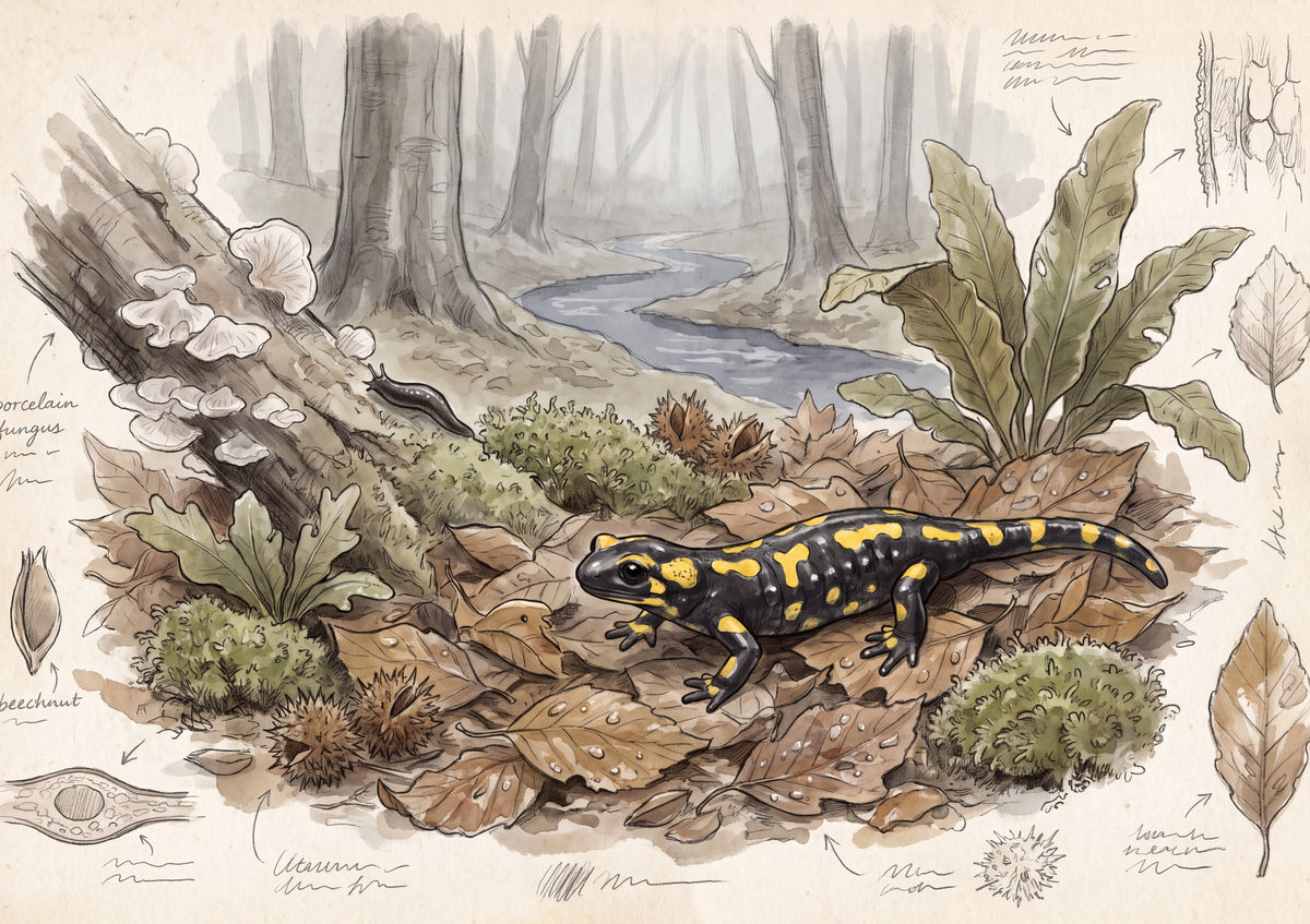 Fire Salamander on the Forest Floor jigsaw puzzle