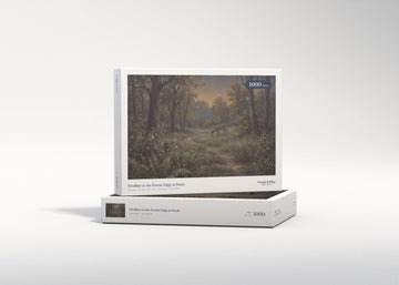 Fireflies at the Forest Edge at Dusk jigsaw puzzle - gift box