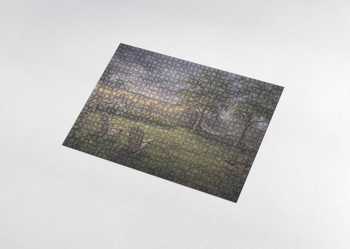 Fireflies in the Backyard on a July Night jigsaw puzzle - assembled puzzle