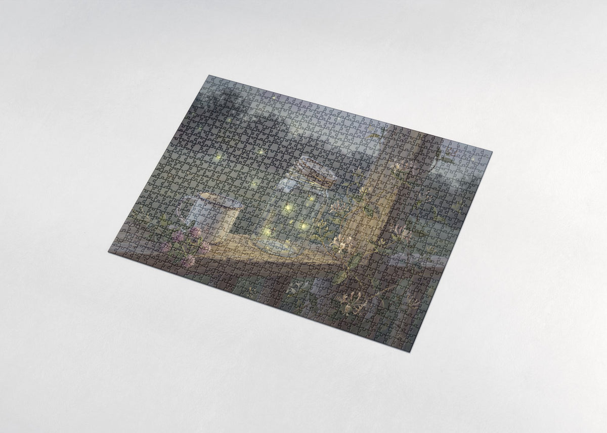 Fireflies in the Mason Jar jigsaw puzzle - assembled puzzle