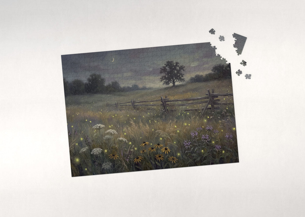 Fireflies in the Summer Meadow jigsaw puzzle - puzzle with loose pieces
