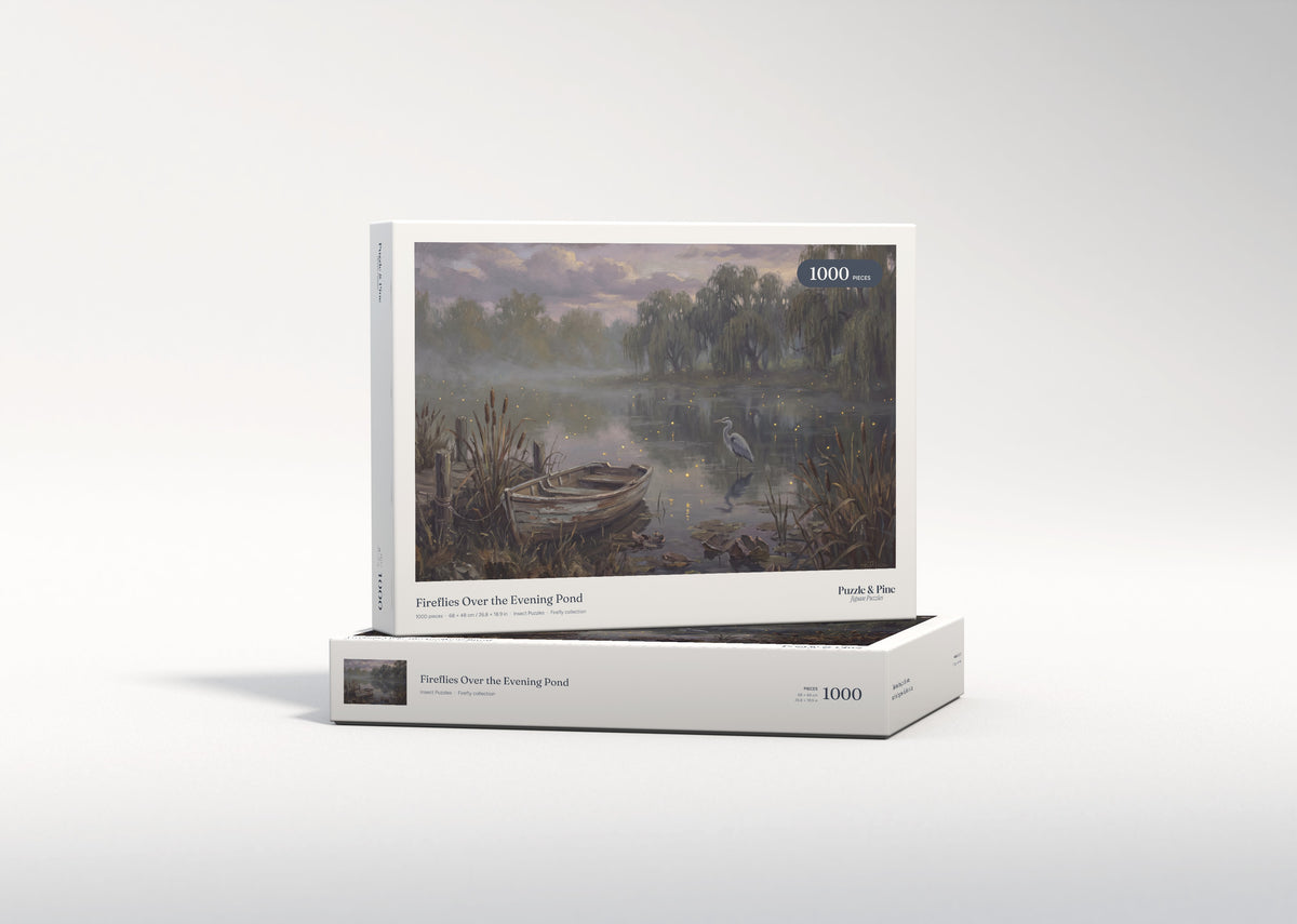 Fireflies Over the Evening Pond jigsaw puzzle - gift box