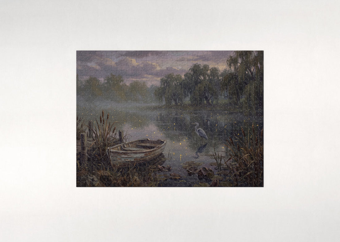 Fireflies Over the Evening Pond jigsaw puzzle - gift box