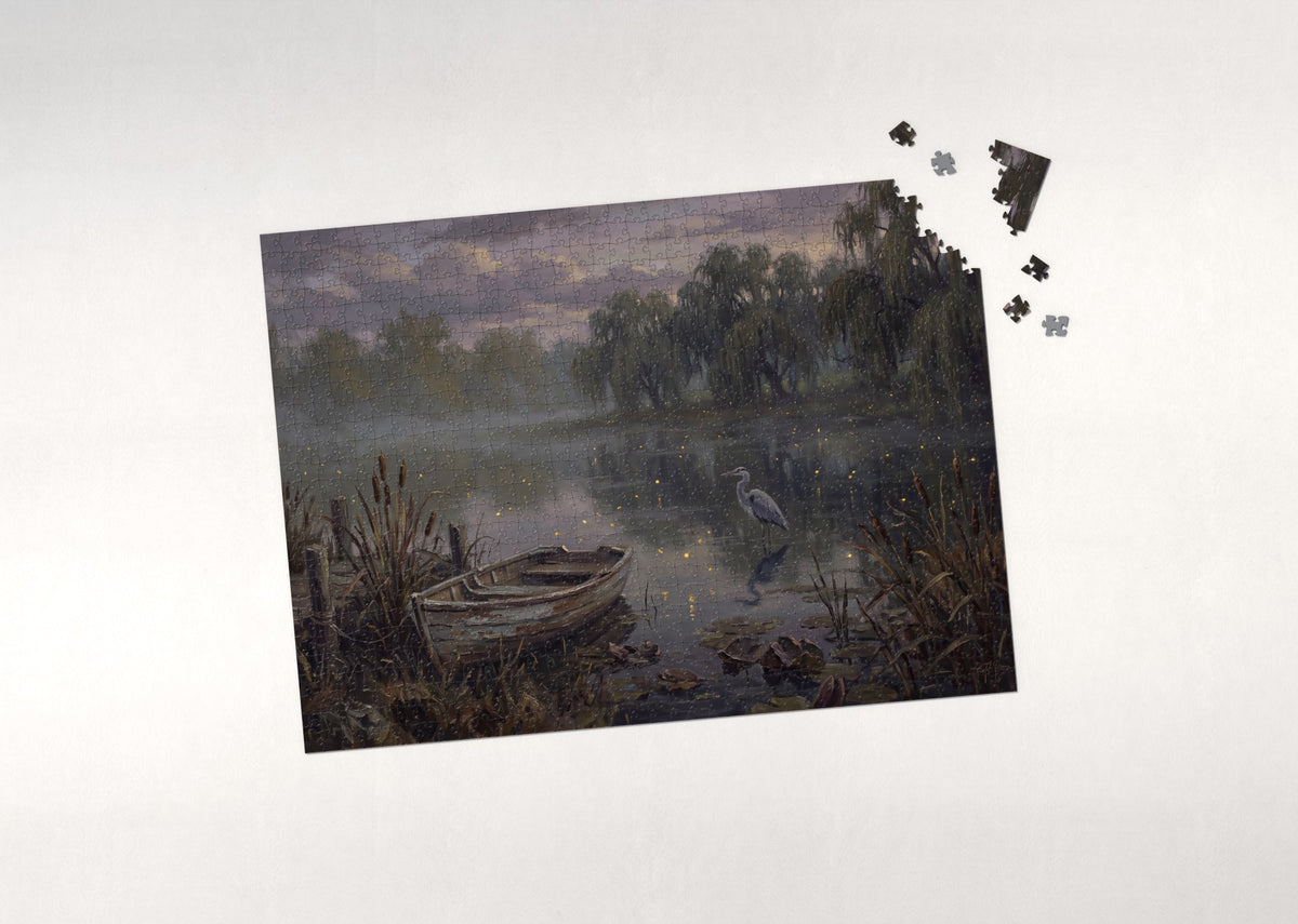 Fireflies Over the Evening Pond jigsaw puzzle - puzzle with loose pieces