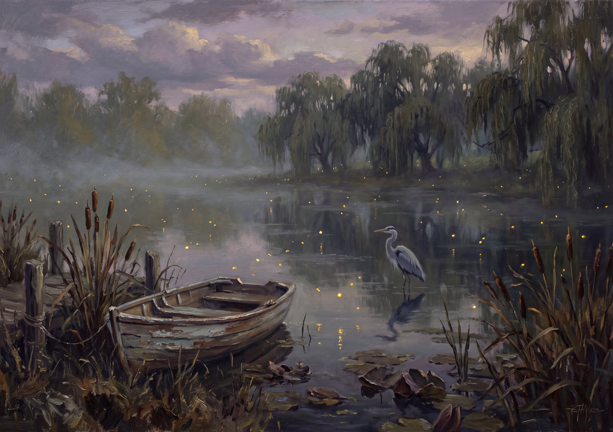 Fireflies Over the Evening Pond jigsaw puzzle