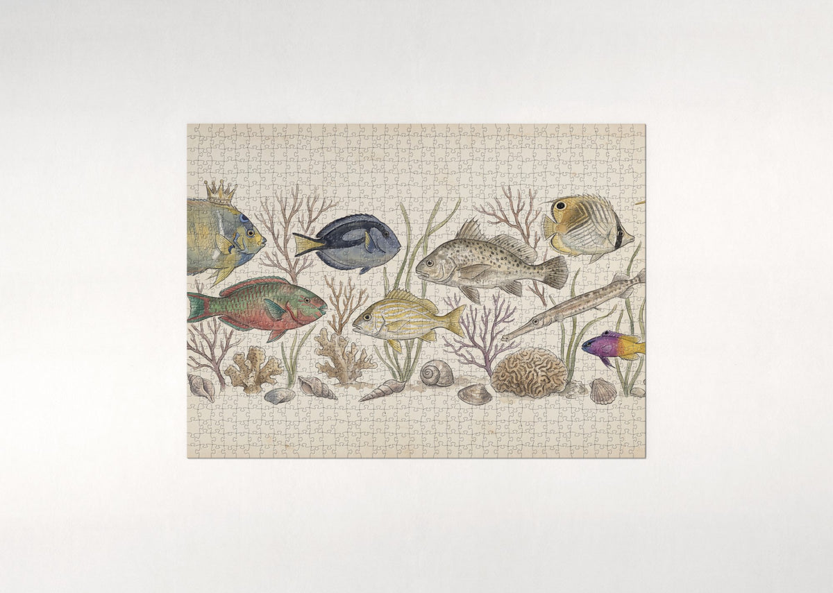 Fish of the Reef Collage jigsaw puzzle - flat puzzle