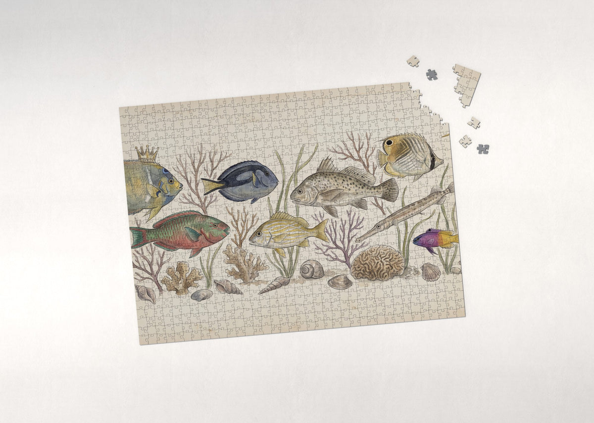 Fish of the Reef Collage jigsaw puzzle - puzzle with loose pieces
