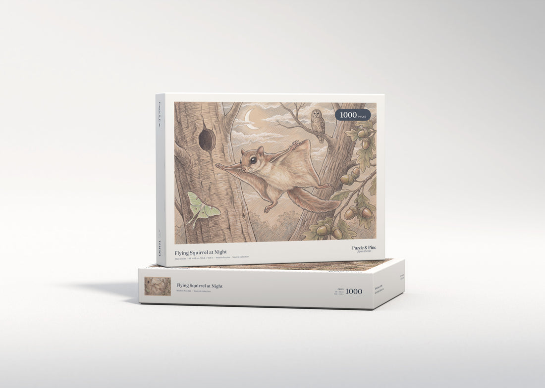 Flying Squirrel at Night jigsaw puzzle - gift box