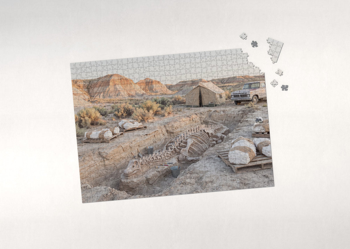 Fossil Dig Site at Sunset jigsaw puzzle - puzzle with loose pieces
