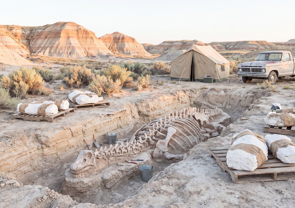 Fossil Dig Site at Sunset jigsaw puzzle