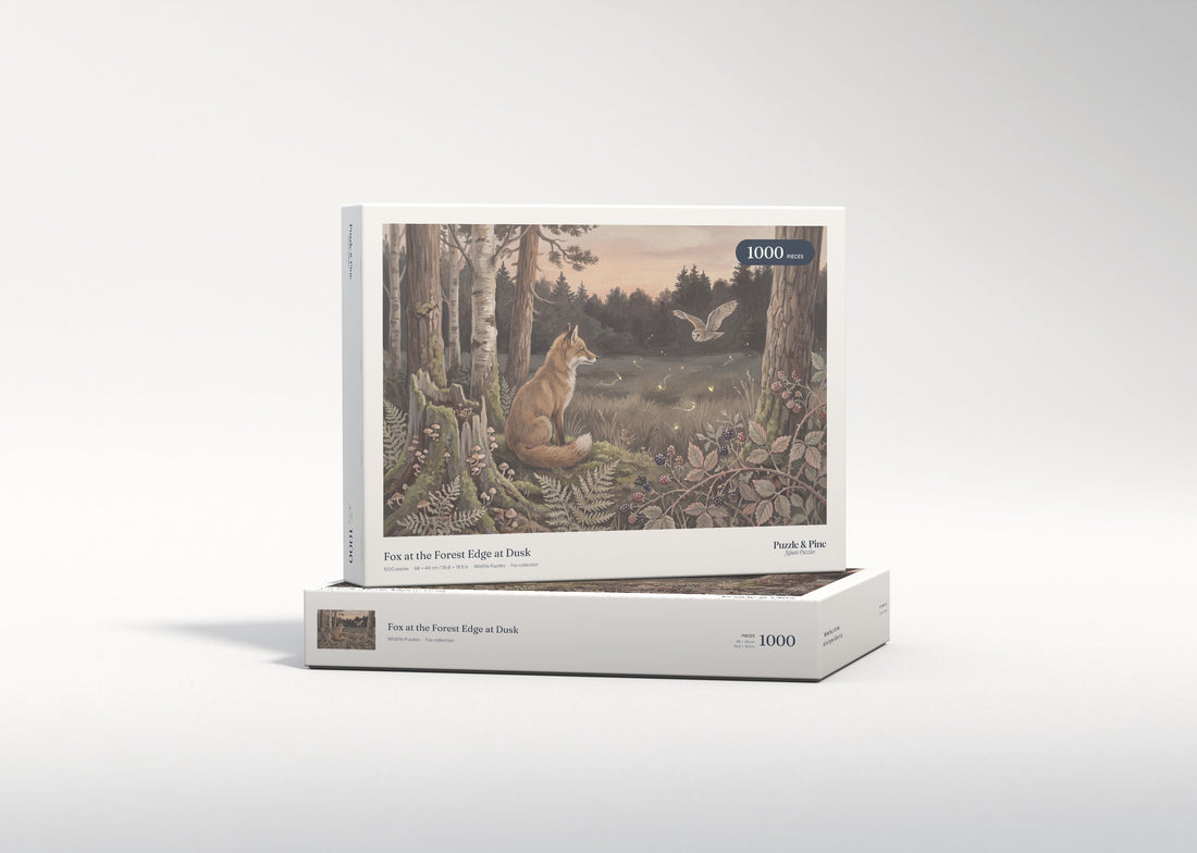 Fox at the Forest Edge at Dusk jigsaw puzzle - gift box