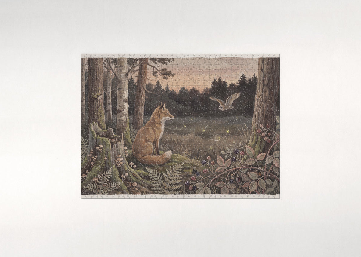 Fox at the Forest Edge at Dusk jigsaw puzzle - flat puzzle