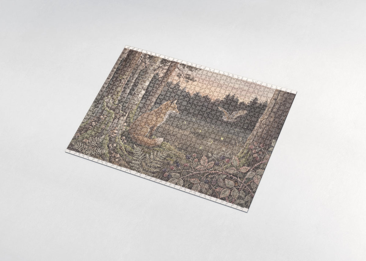 Fox at the Forest Edge at Dusk jigsaw puzzle - assembled puzzle