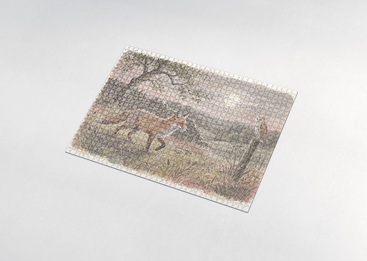 Fox in the Moonlight jigsaw puzzle - assembled puzzle