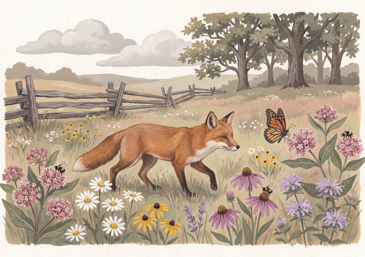 Fox in the Wildflower Meadow jigsaw puzzle