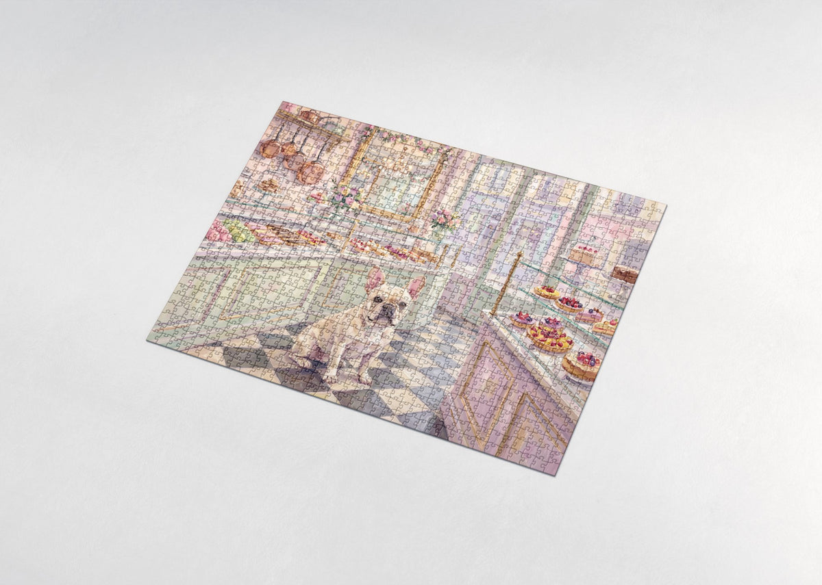French Bulldog in the Patisserie jigsaw puzzle - assembled puzzle