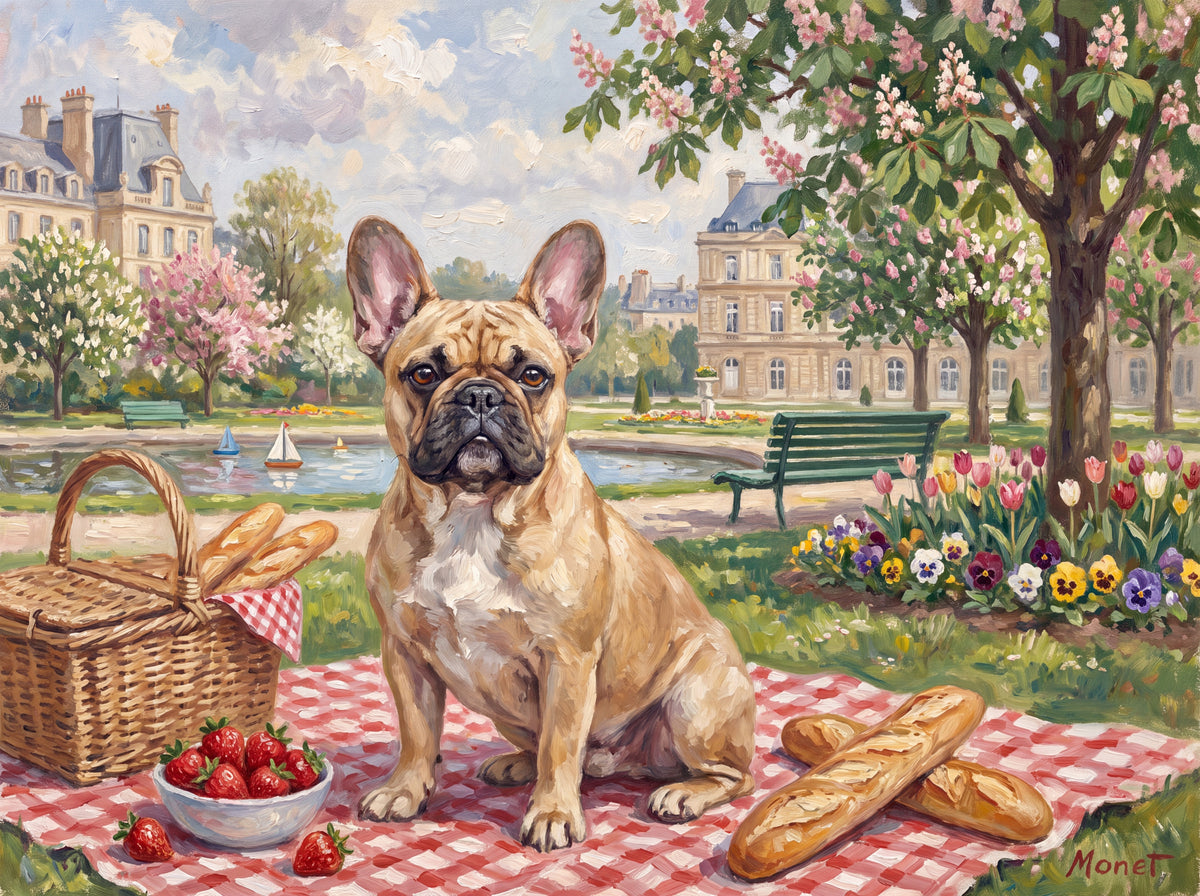 French Bulldog on the City Park Picnic Blanket jigsaw puzzle