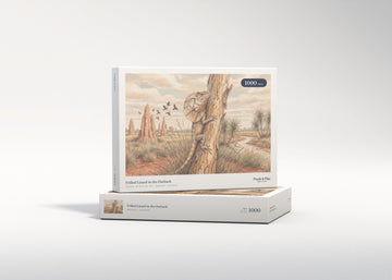 Frilled Lizard in the Outback jigsaw puzzle - gift box