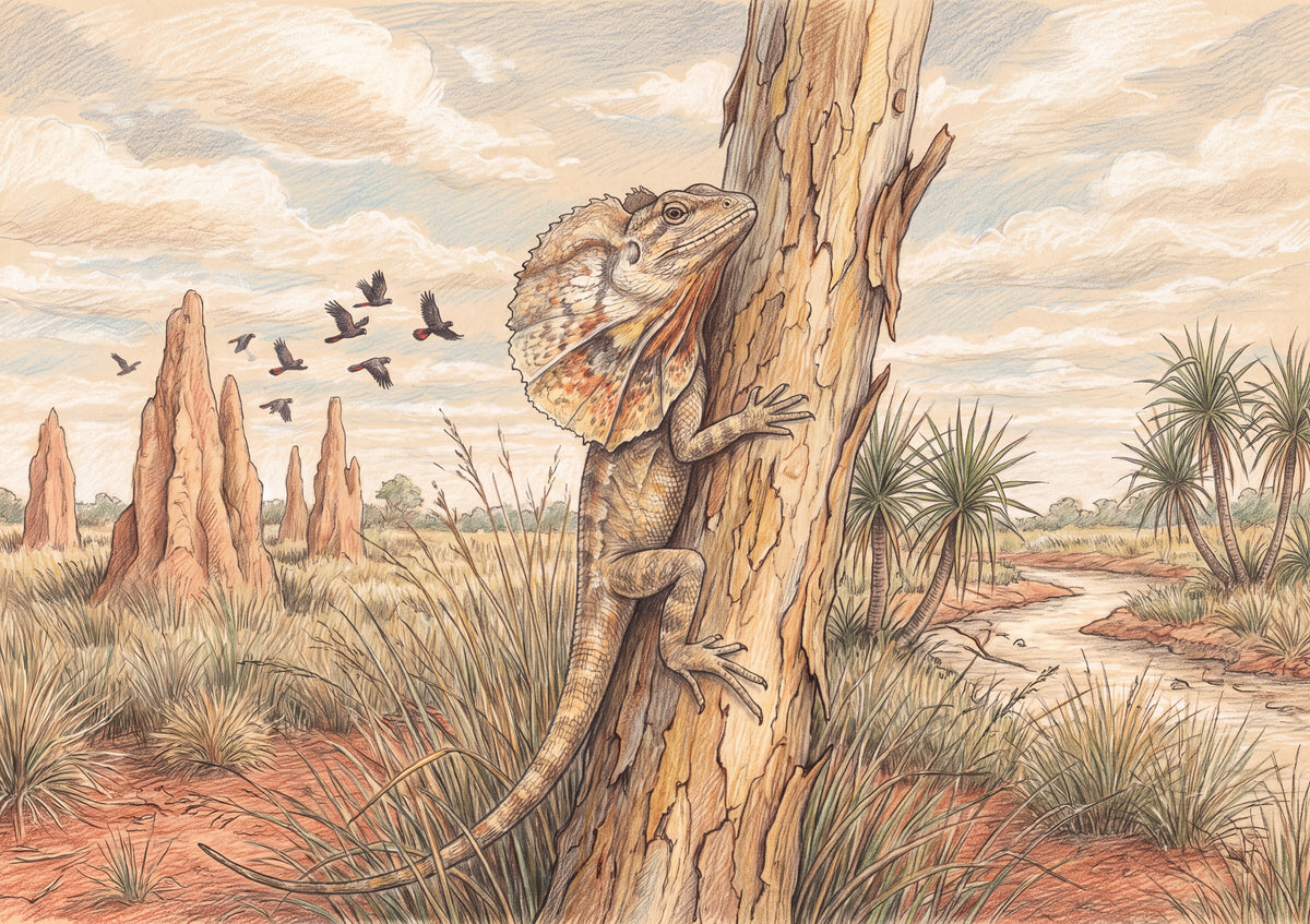 Frilled Lizard in the Outback jigsaw puzzle