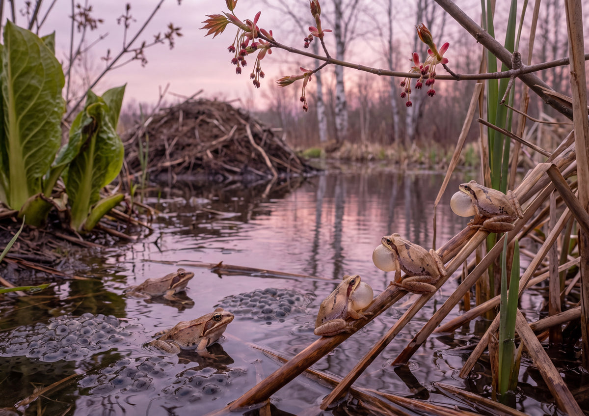 Frog Chorus in the Spring Marsh jigsaw puzzle