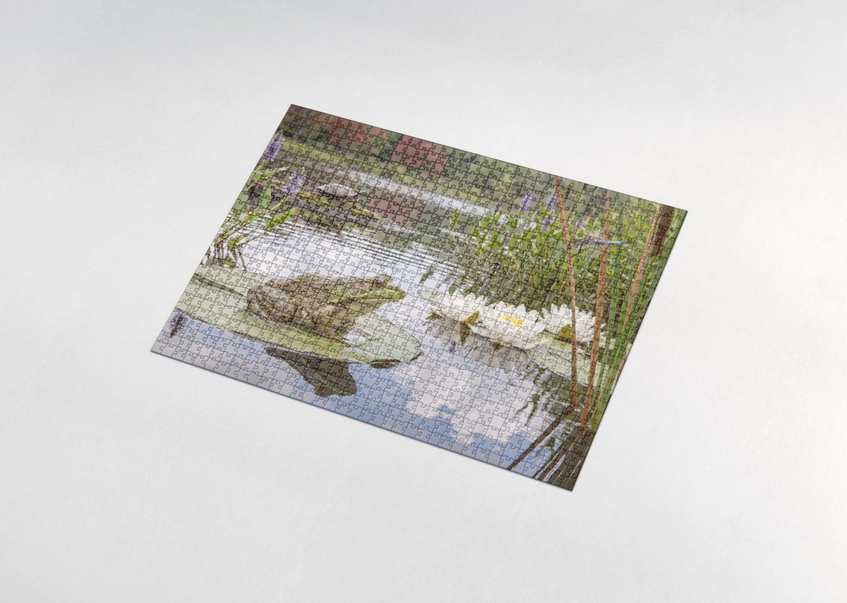 Frog on the Lily Pad jigsaw puzzle - assembled puzzle