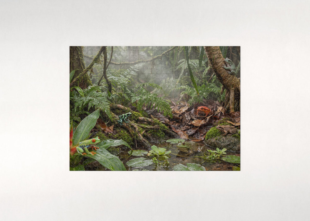 Frogs of the World Collage jigsaw puzzle - flat puzzle
