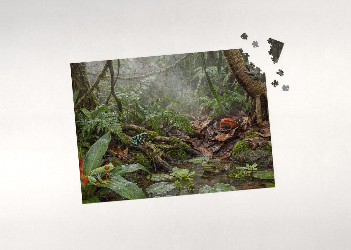 Frogs of the World Collage jigsaw puzzle - puzzle with loose pieces