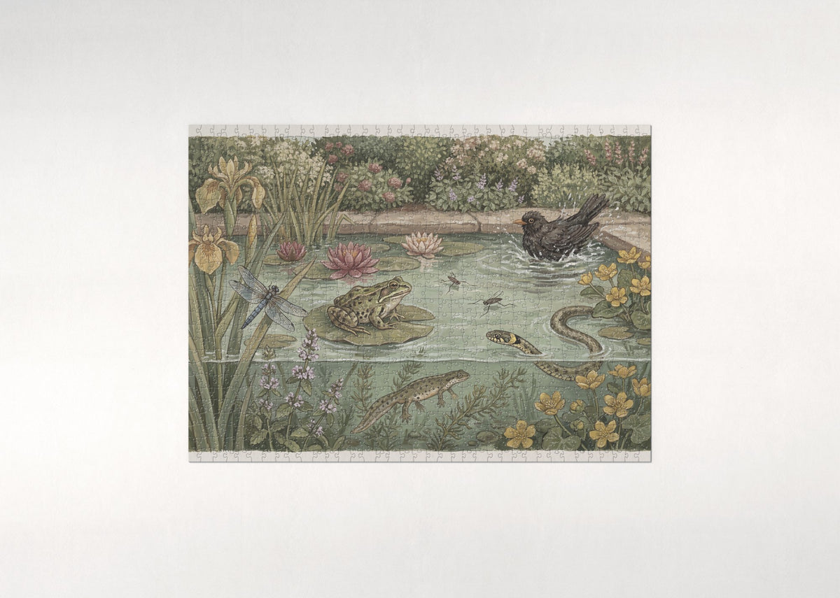 Garden Pond Life jigsaw puzzle - flat puzzle