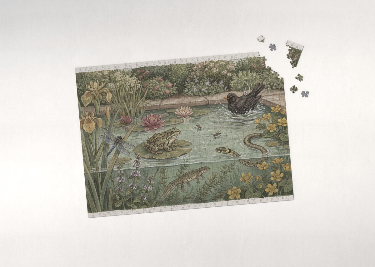 Garden Pond Life jigsaw puzzle - puzzle with loose pieces