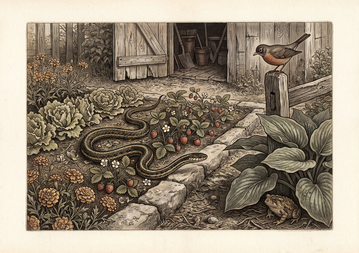 Garter Snake in the Garden jigsaw puzzle