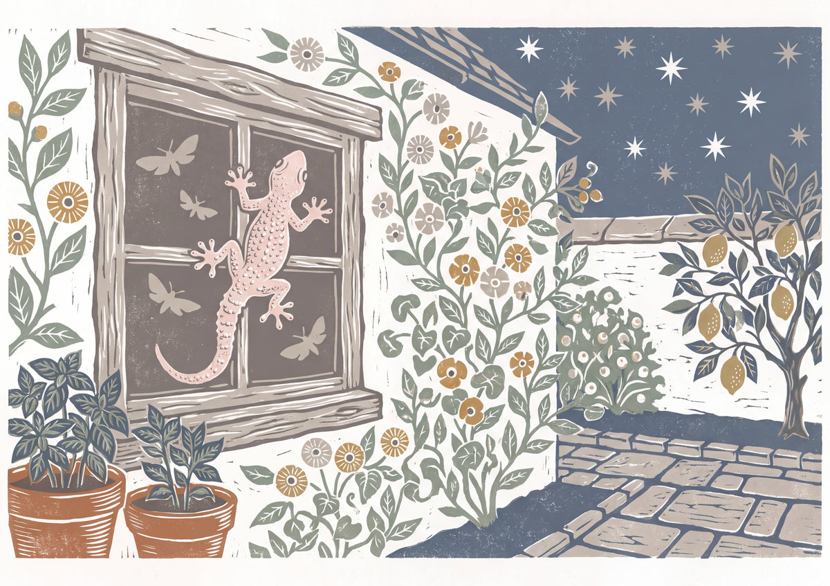 Gecko on the Window at Night jigsaw puzzle