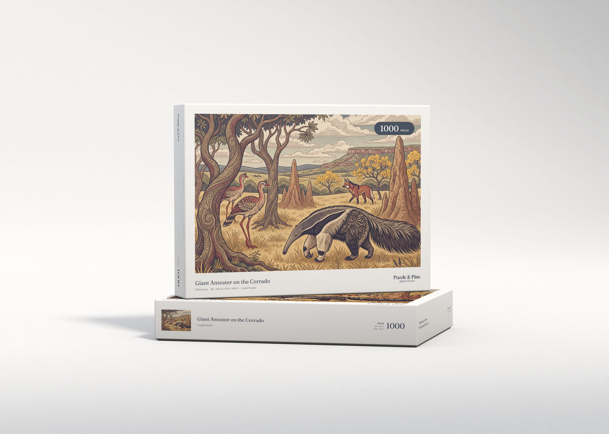 Giant Anteater on the Cerrado jigsaw puzzle - gift box