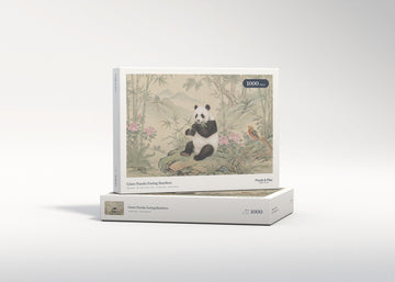 Giant Panda Eating Bamboo jigsaw puzzle - gift box