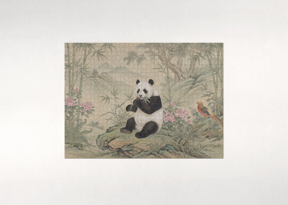 Giant Panda Eating Bamboo jigsaw puzzle - flat puzzle