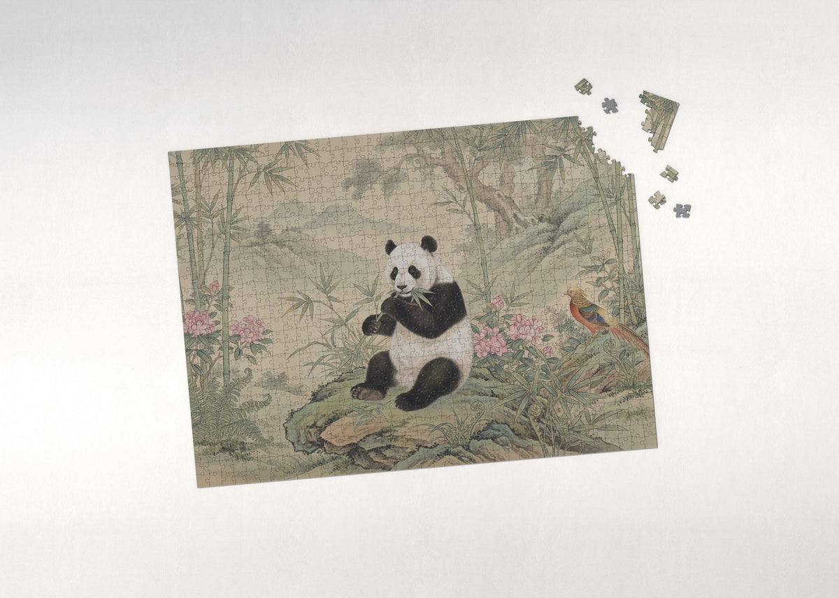 Giant Panda Eating Bamboo jigsaw puzzle - puzzle with loose pieces