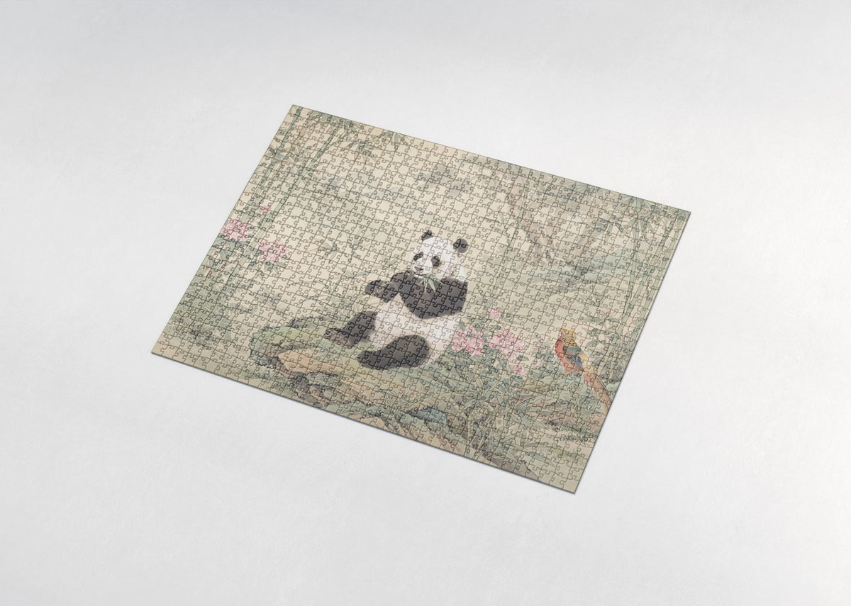 Giant Panda Eating Bamboo jigsaw puzzle - assembled puzzle
