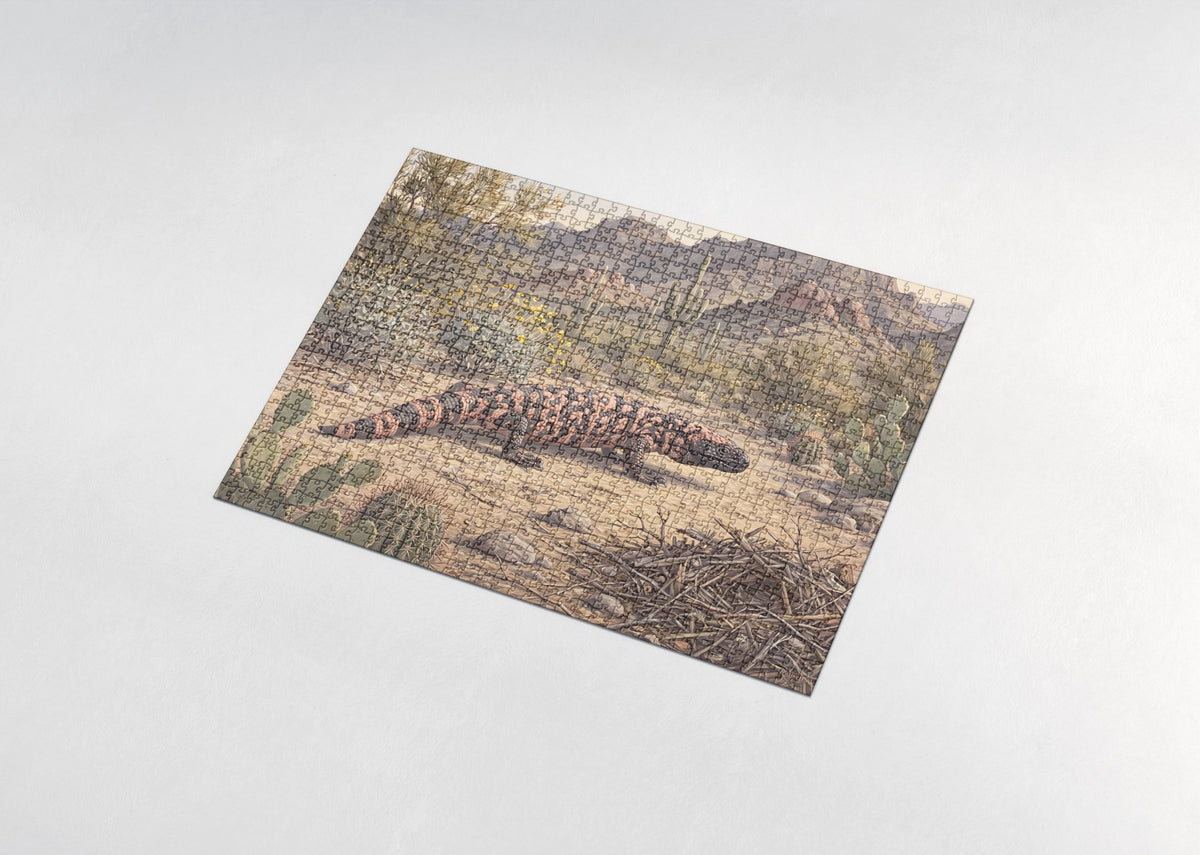 Gila Monster in the Desert Scrub jigsaw puzzle - assembled puzzle