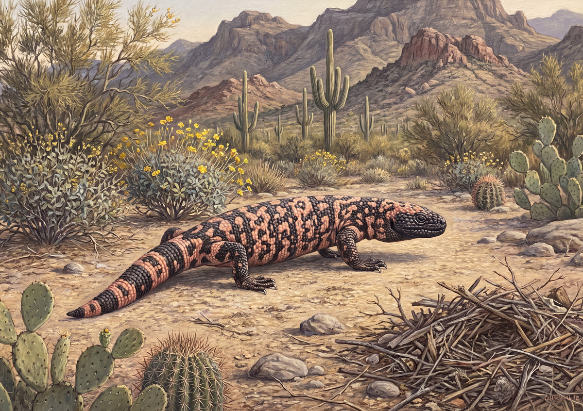 Gila Monster in the Desert Scrub jigsaw puzzle