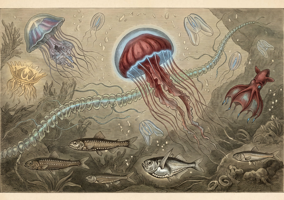 Glowing Jellyfish of the Deep Sea jigsaw puzzle