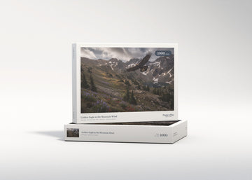 Golden Eagle in the Mountain Wind jigsaw puzzle - gift box