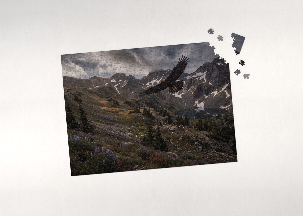 Golden Eagle in the Mountain Wind jigsaw puzzle - puzzle with loose pieces