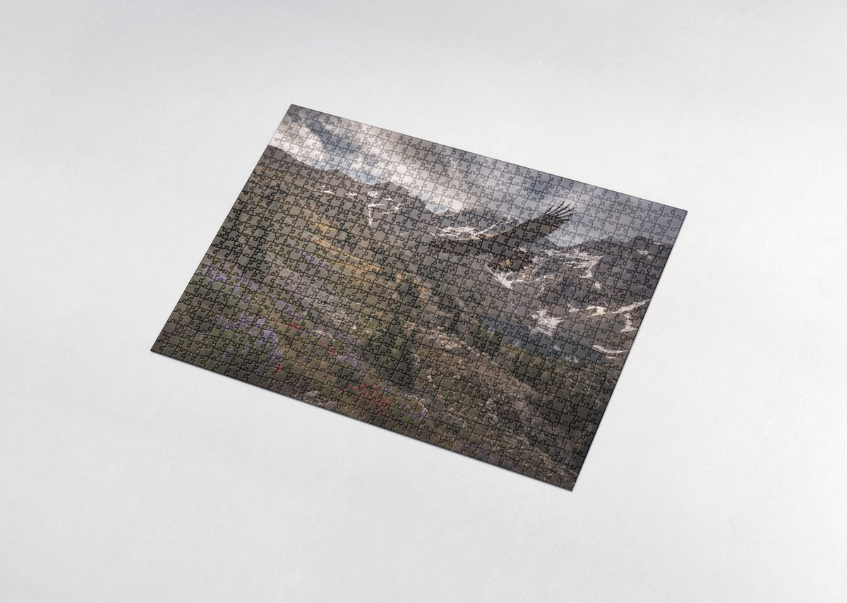 Golden Eagle in the Mountain Wind jigsaw puzzle - assembled puzzle