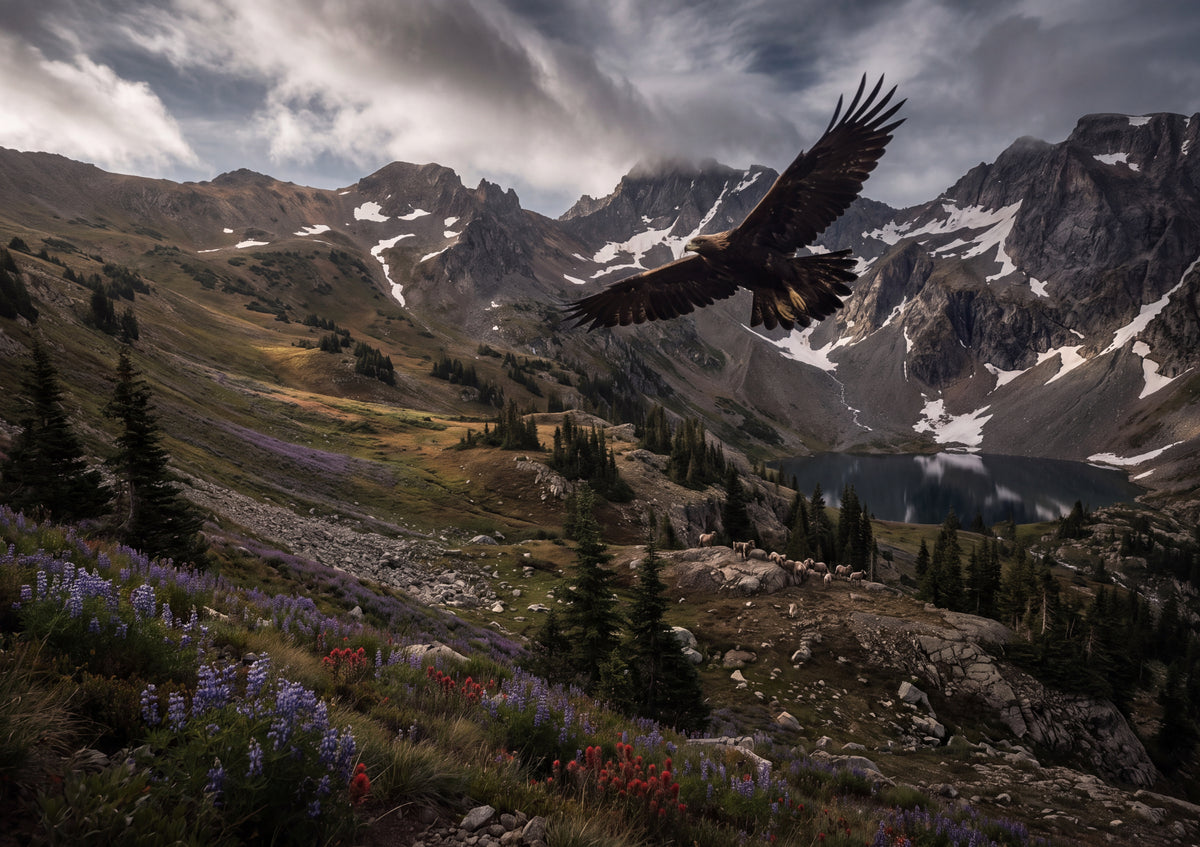 Golden Eagle in the Mountain Wind jigsaw puzzle